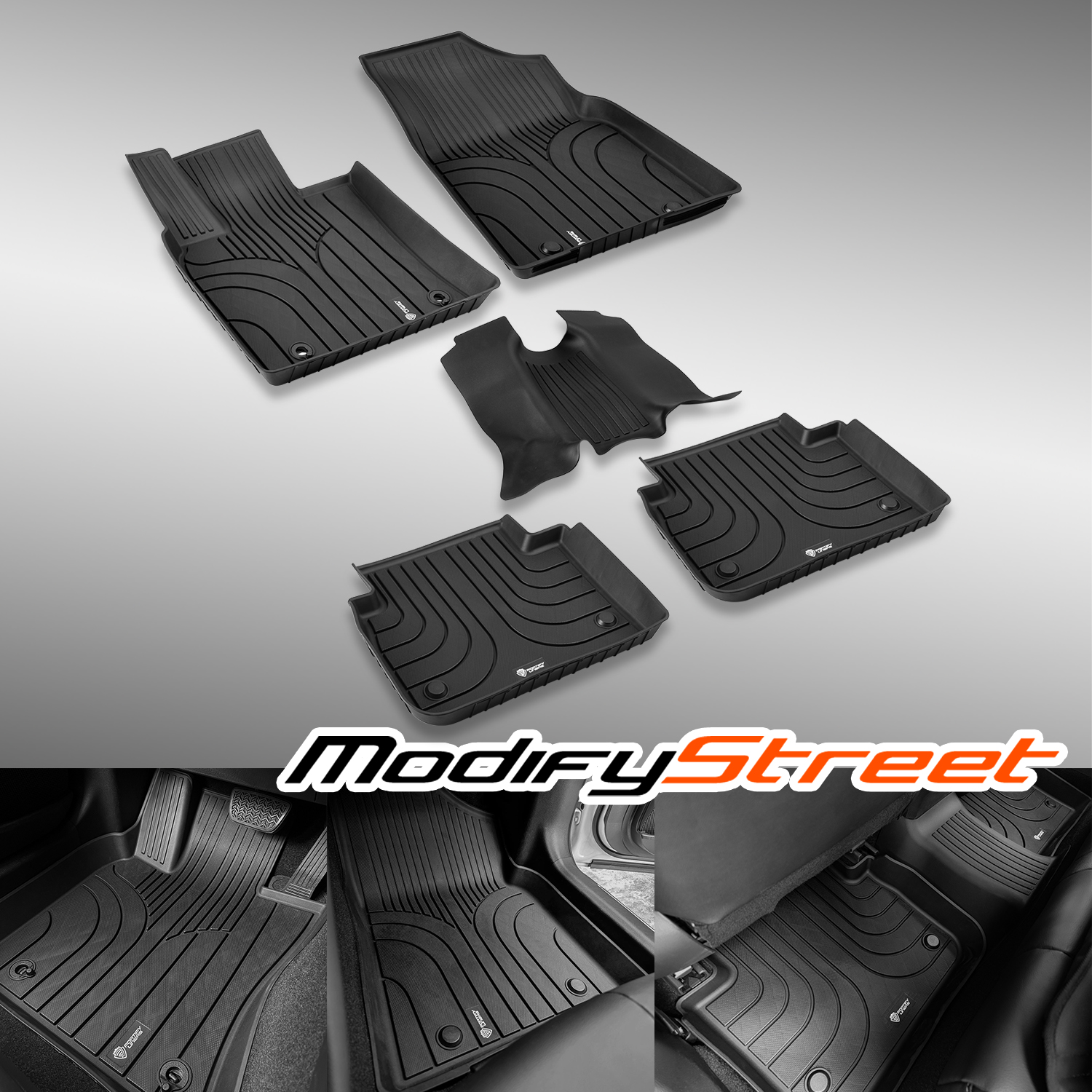 For 18-23 Toyota Camry Front/Rear 3D Molded All-Weather TPE Floor Liners Mats