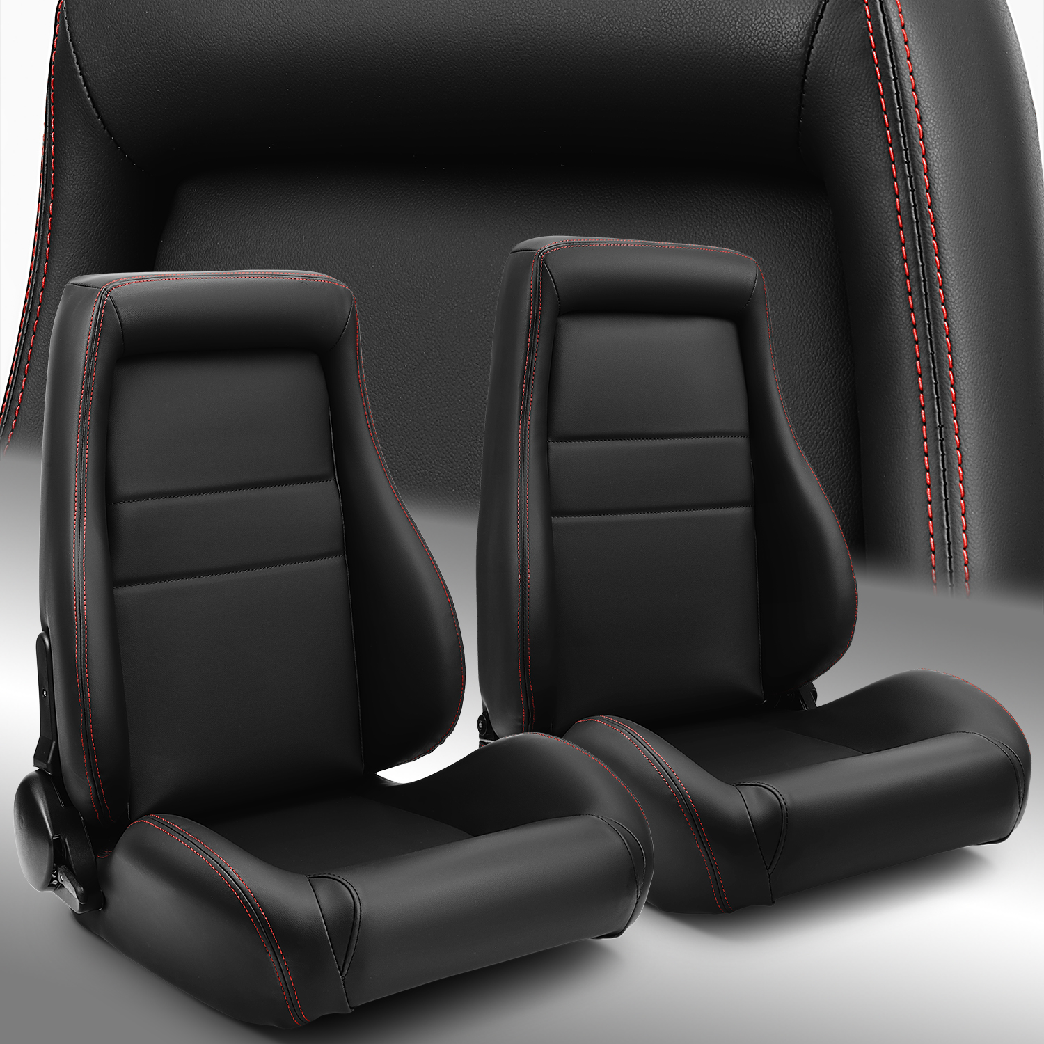AutoStyle Sport Seat 'BS1' - Black - Non-reclinable Fibreglass Back - View #10