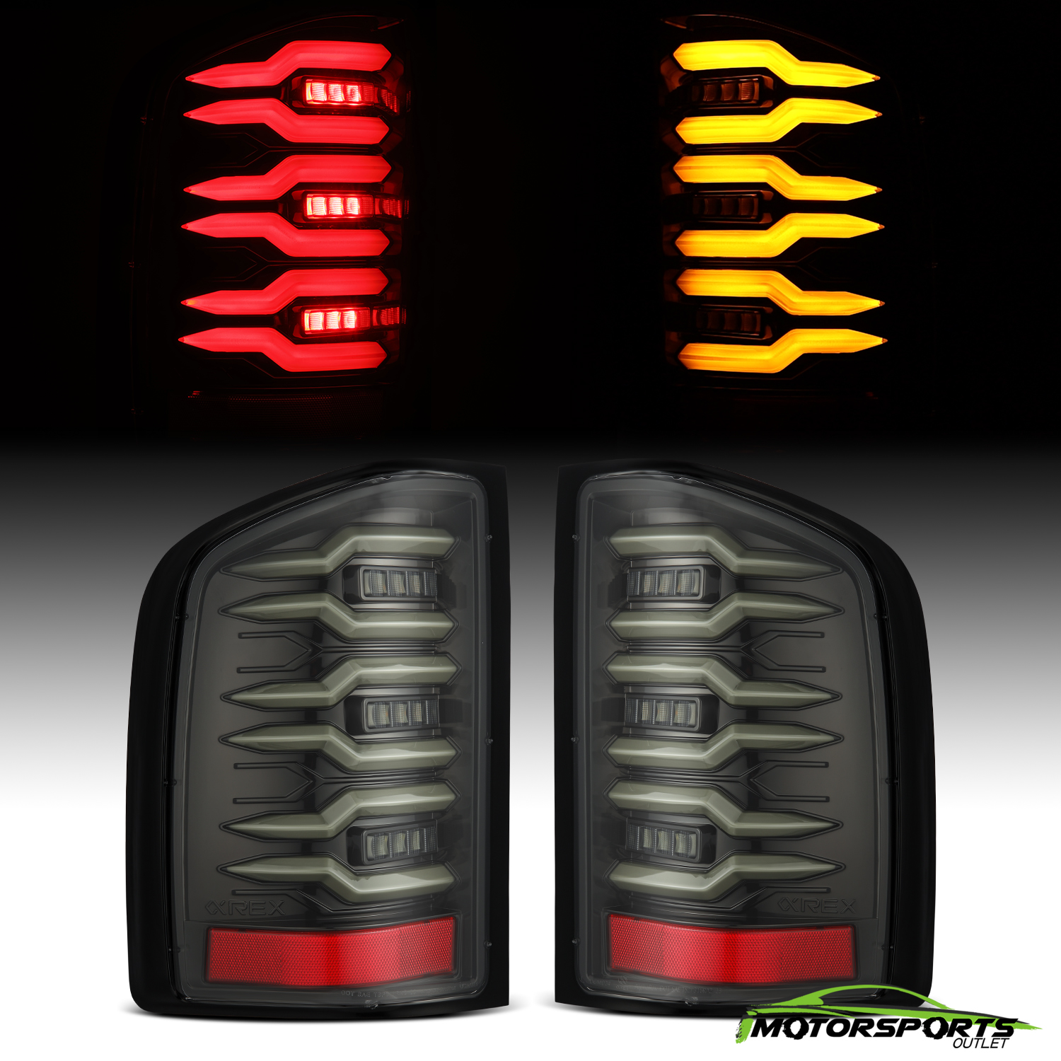 Fit 2007-2013 Chevy Silverado LUXX-Series LED Tail Lights Alpha