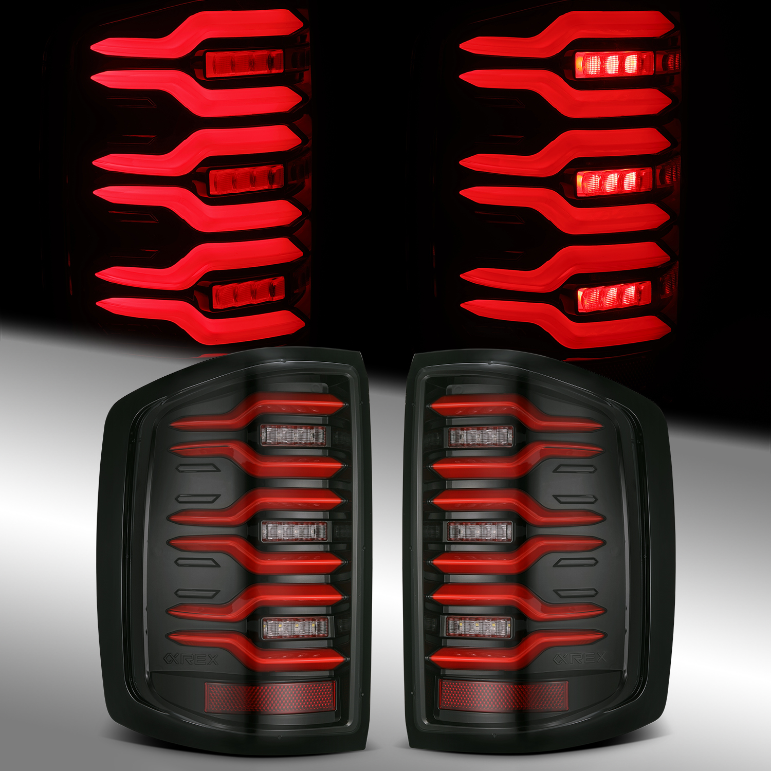 Fit 16-18 Silverado1500 15-19 2500/3500HD/Sierra 3500HD LUXX-Series LED Tail Lights