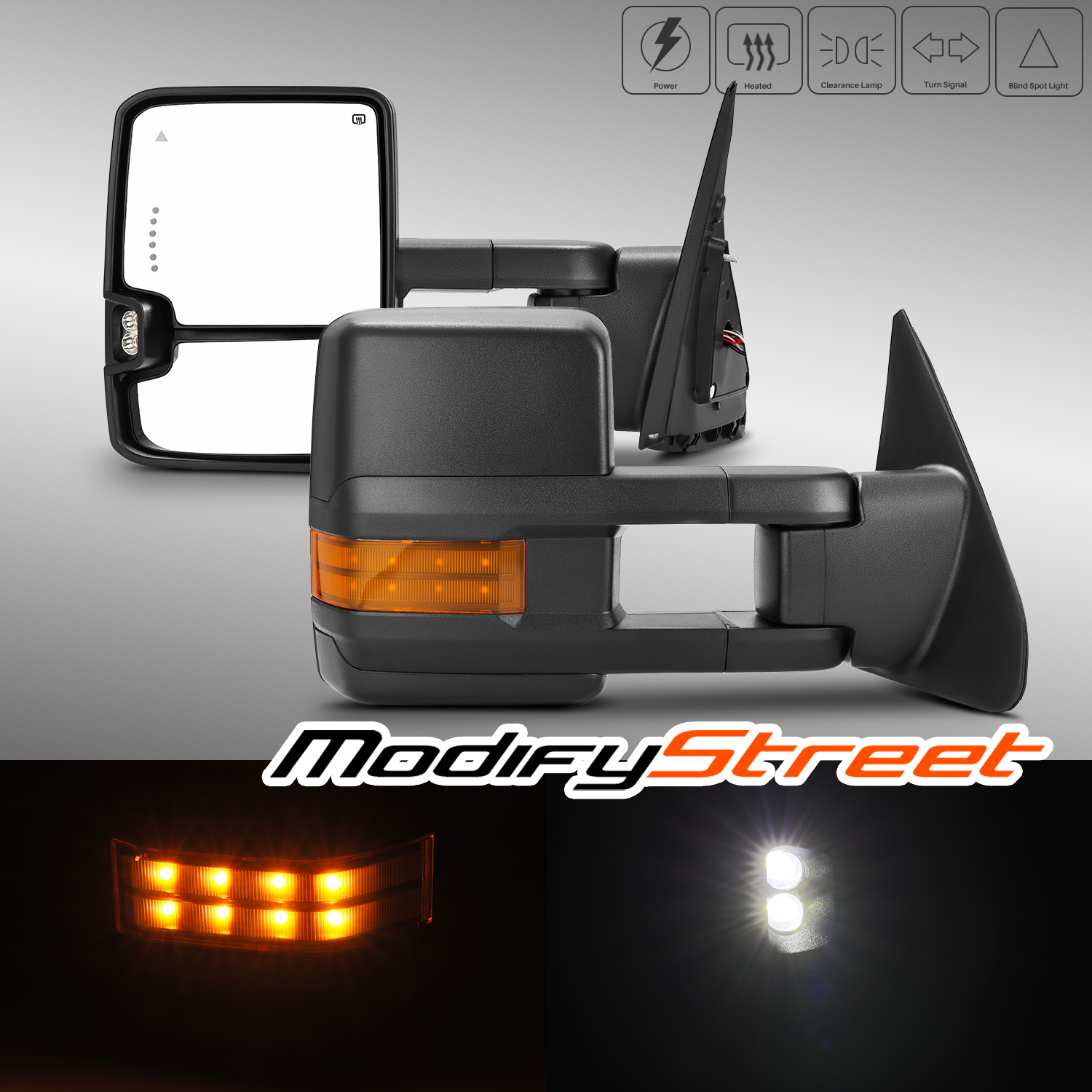Towing Mirror ECCPP Tow Mirror For 2007-2017 Toyota Tundra - Power Heated Signal Light Passenger Side Power Heated Towing Mirror